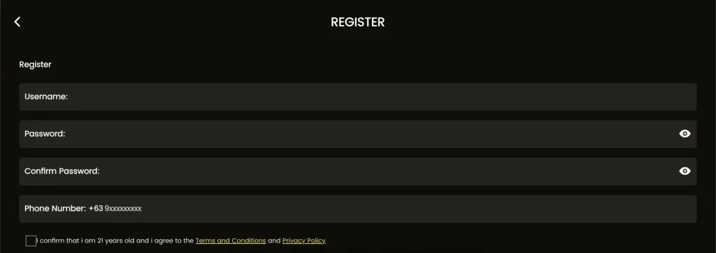 55bmw register interface showing new account creation with login support and online casino entry